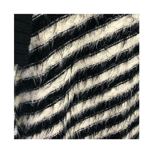 Anthropologie Pleione Striped Eyelash Open-Front Sweater NWT Large - Picture 10 of 16